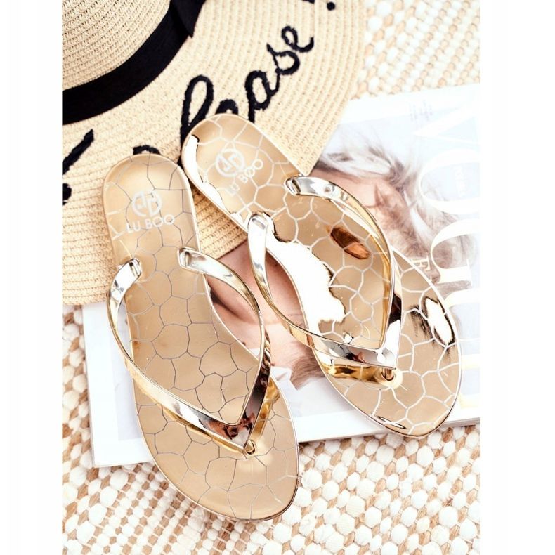 Lu Boo Metallic flip-flops Gold Eltoro Ii gat. gyllene 1