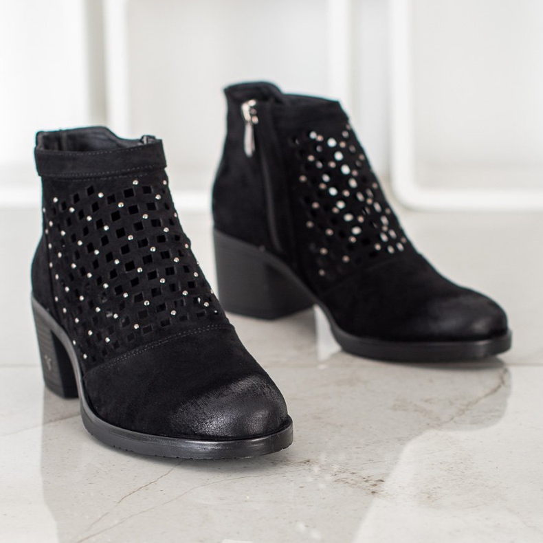 VINCEZA openwork -stövlar svart 1