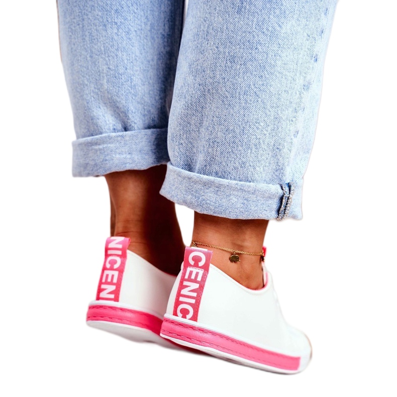 SEA Klassiska damsneakers Fuchsia Ville vit rosa 2