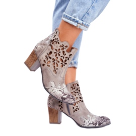 Damskor på högklackad Maciejka vårgrå 04369-13 1