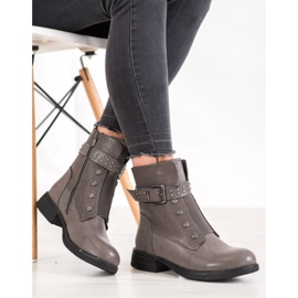 J. Star Grå stövlar med elastiskt band 1