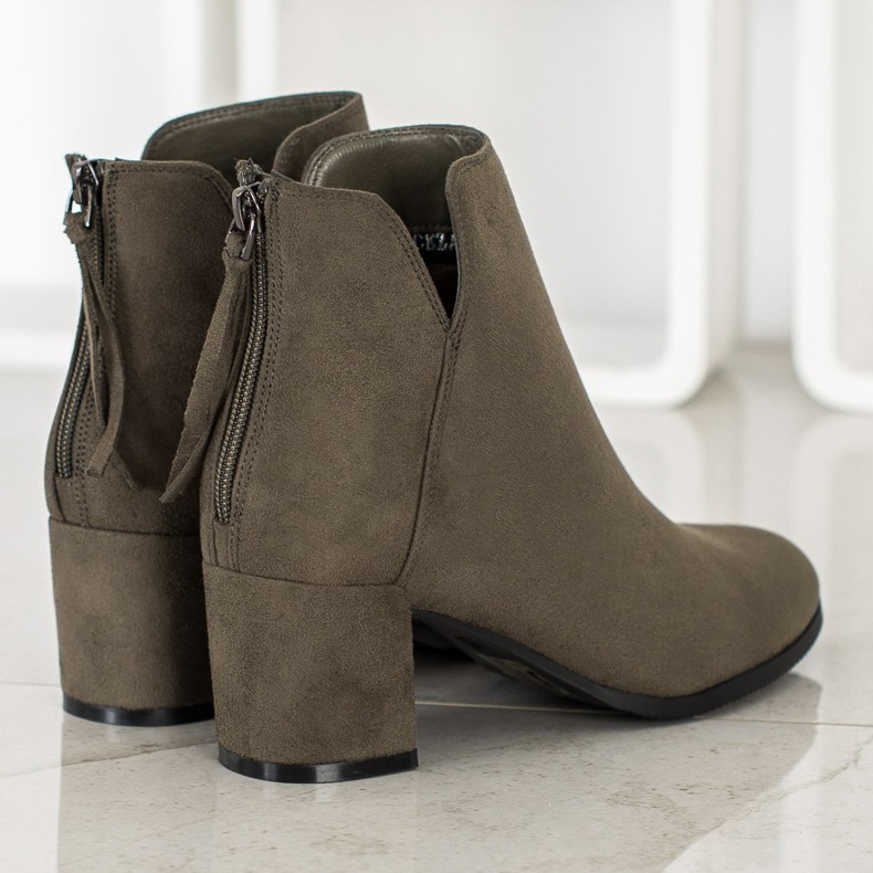 VINCEZA blixtlåsstövlar mångfärgad grön 1