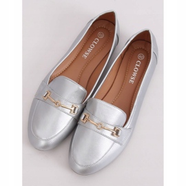 Silver metalliska loafers 9F176 Silver silver- grå 1