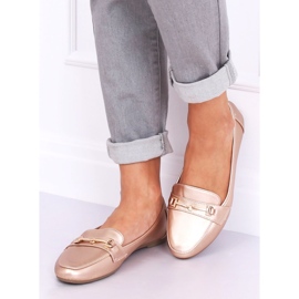 9F176 Champagne Metallic Moccasins rosa 2