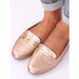 9F176 Champagne Metallic Moccasins rosa 1