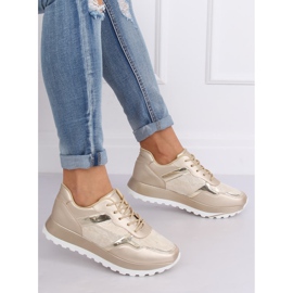 Kvinnors guldskor för sport 2019-447 guld gyllene 1