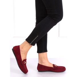 Burgundy loafers för kvinnor CH-1M16 Wine Red röd mångfärgad 1