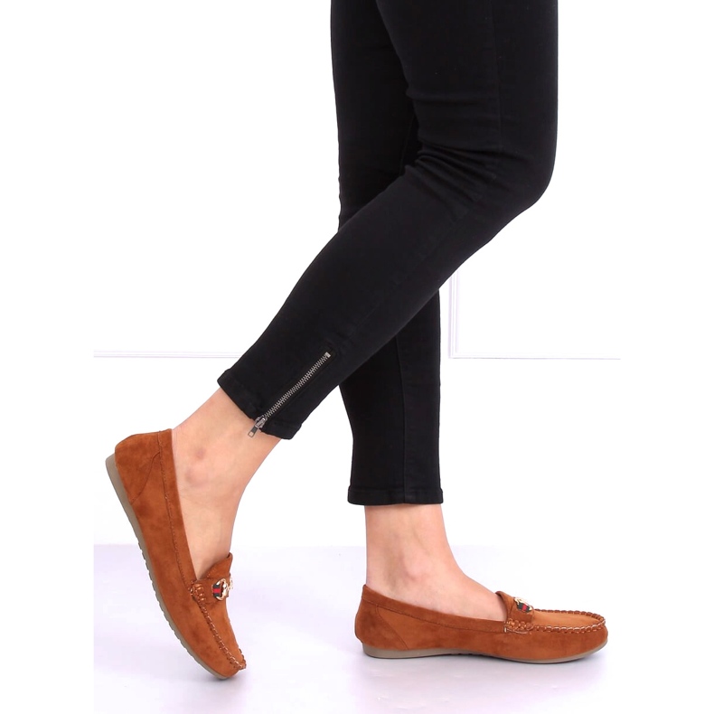Loafers för kvinnor camel CH-1M16 Camel brun 2