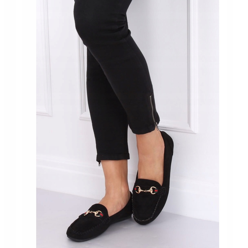 Svarta damskor Loafers CH-1M16 Svart 1