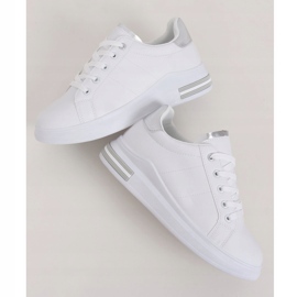 Vita kvinnors sneakers LG20 WHITE / SILVER 1