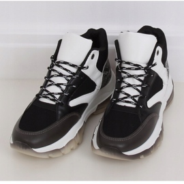 Svarta 2000-C06 Svarta höga sneakers 1