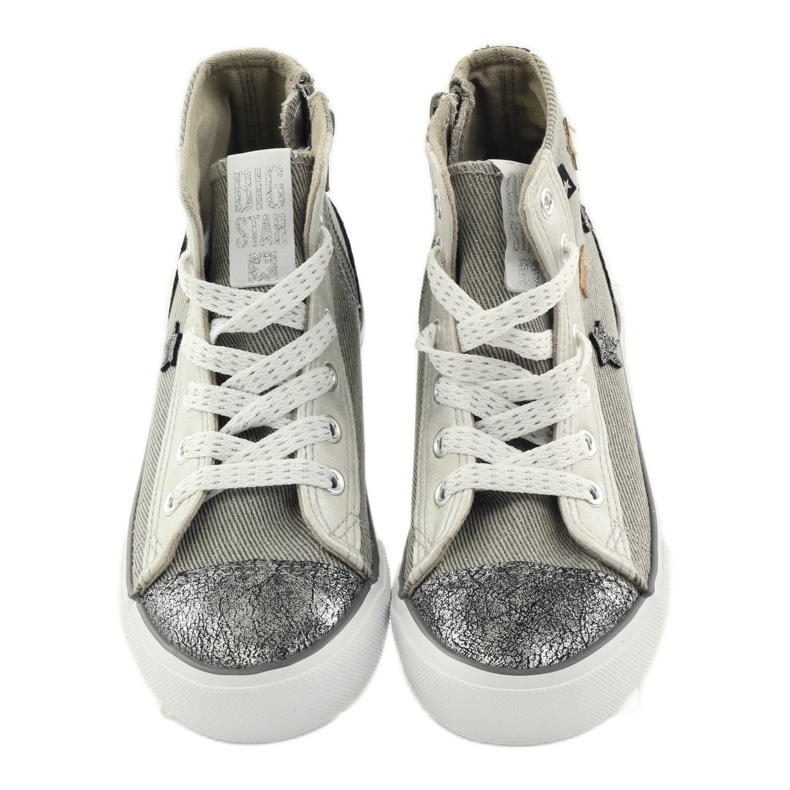 Big star 374068 star bundna sneakers brun grå 3