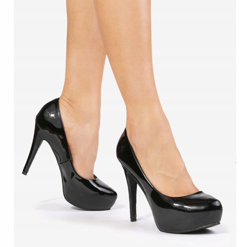 Eleganta pumps på en XF12 häl svart 2