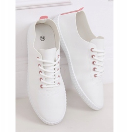 Kvinnors vita och rosa sneakers 6165 Rosa 1