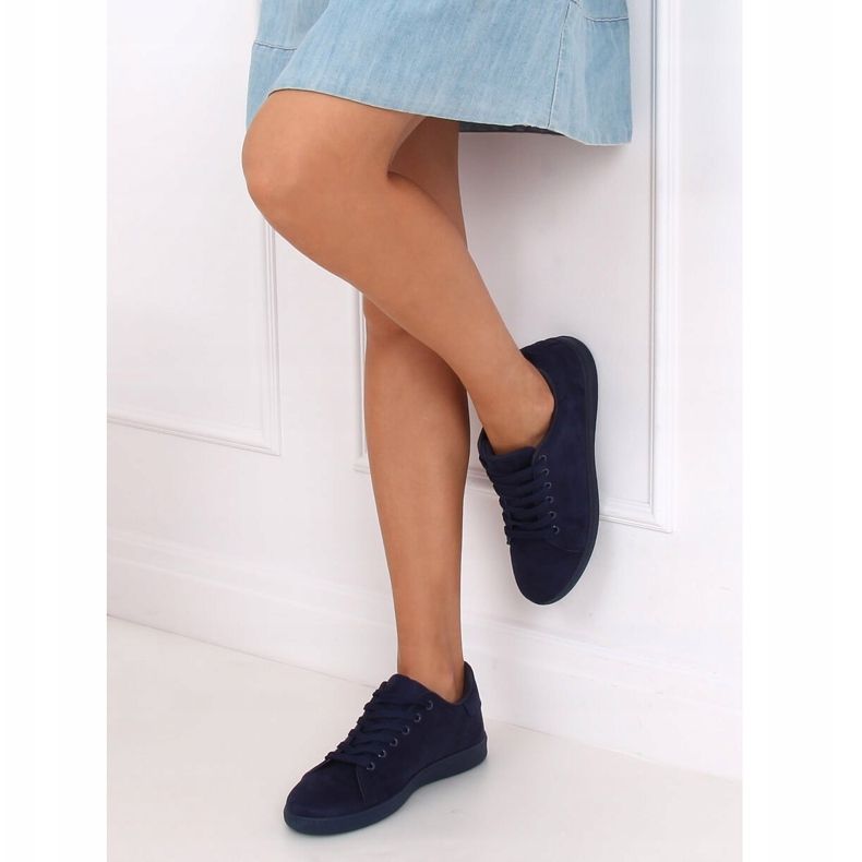Marinblå mocka sneakers 6301 2