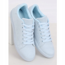 Blå mocka sneakers för kvinnor 6301 L.BLUE 1