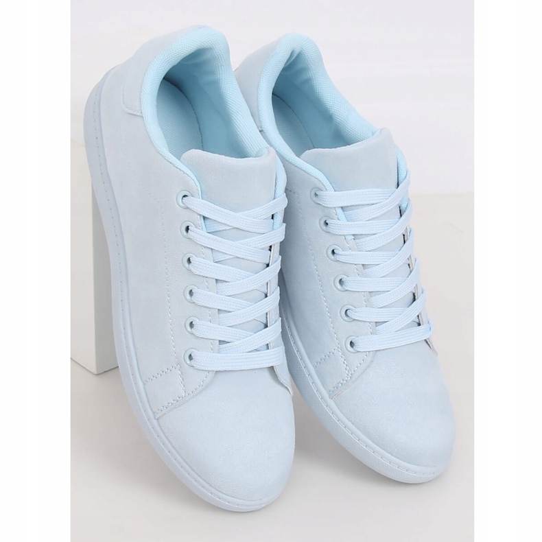 Blå mocka sneakers för kvinnor 6301 L.BLUE 1