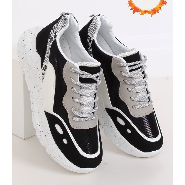 Svartvita sportskor LL1771 Svart 1