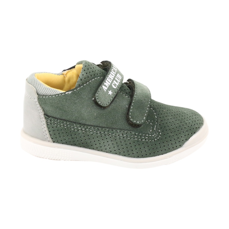 Stövlar med kardborreband American Club GC22 grå grön 6