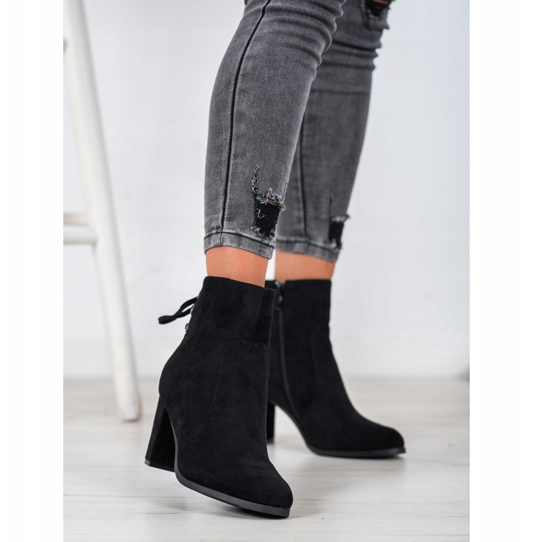 Knutna stövlar på VINCEZA -inlägget svart 2