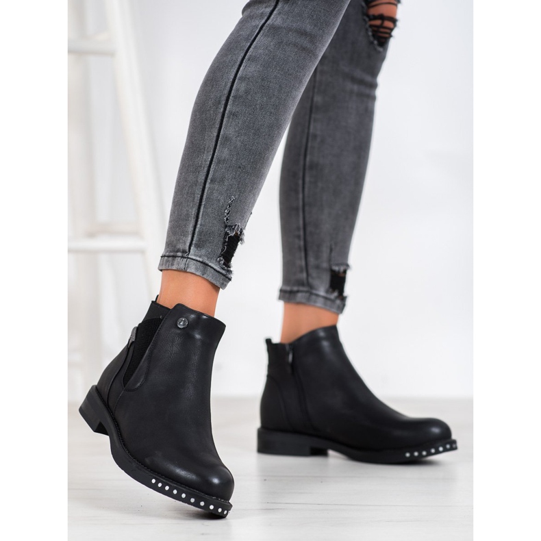 Goodin Eko-läder stövlar svart 1