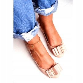 LU BOO Gummi Ballerinas Meliski Bows Beige Joleen 2