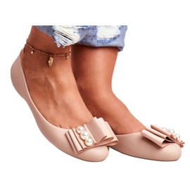 LU BOO Gummi Ballerinas Meliski Bows Beige Joleen 3
