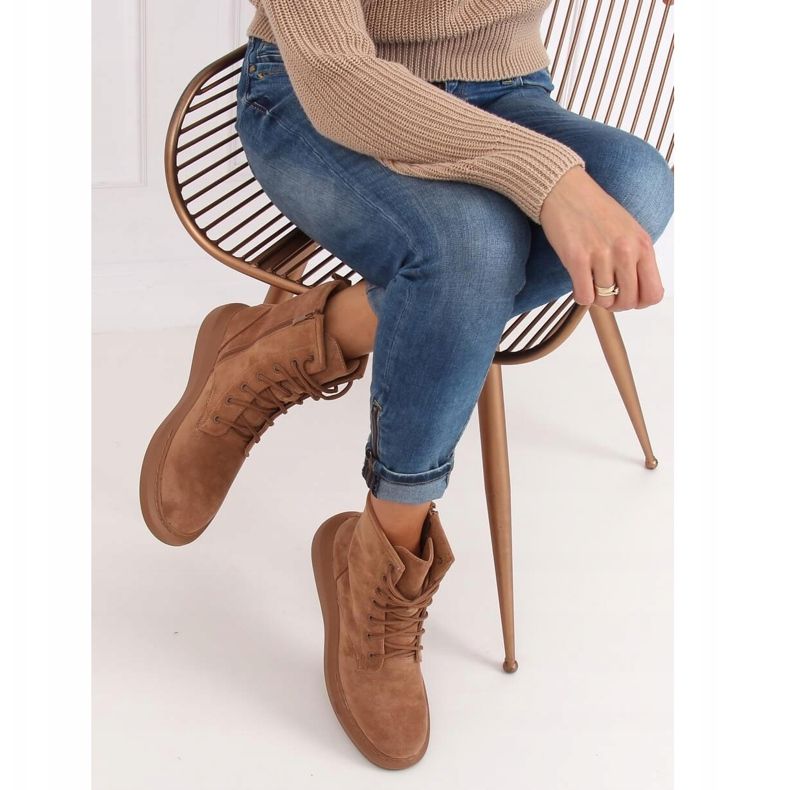 Snörstövlar NC1070 Khaki beige kaki 1