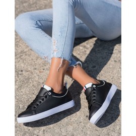 SHELOVET Snygga sneakers med ekoläder svart 2