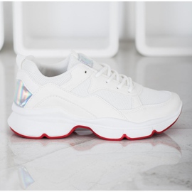 SHELOVET Bekväma vita sneakers 1