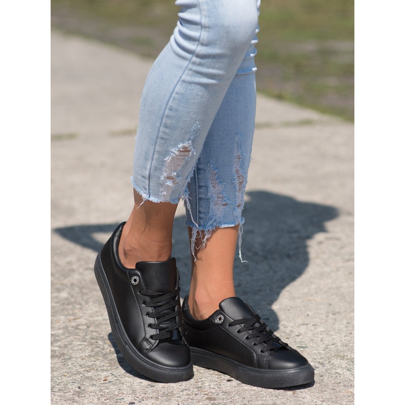 SHELOVET Sneakers med ekoläder svart 2