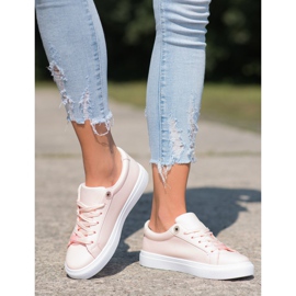 SHELOVET Sneakers med ekoläder rosa 2