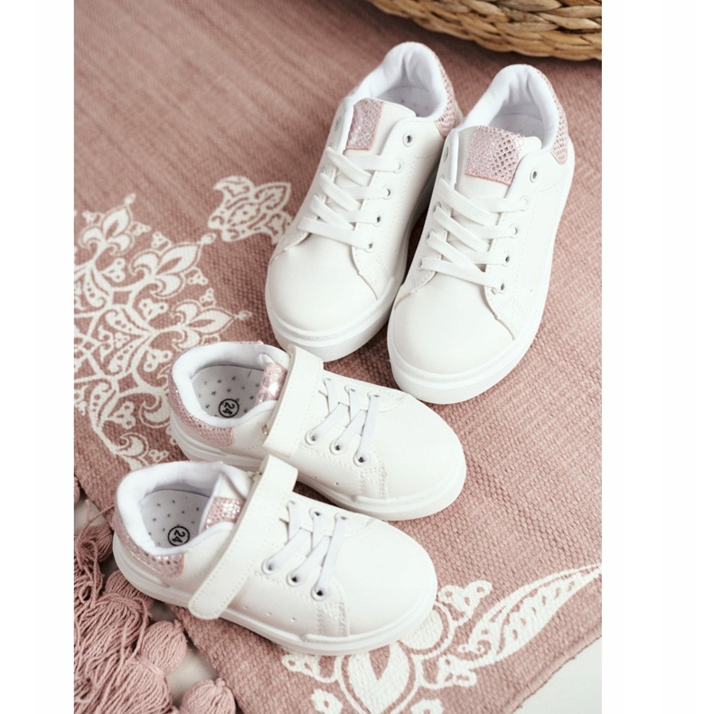 FRROCK Vita Ilonka-snörskor för barn rosa 1