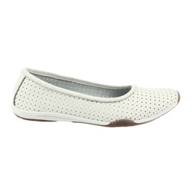 White openwork ballerinas Filippo 089 vit 6