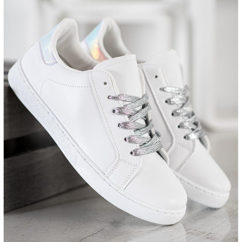 SHELOVET Trendiga sportskor vit 2