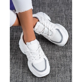 SHELOVET Bekväma sneakers med mesh vit 2