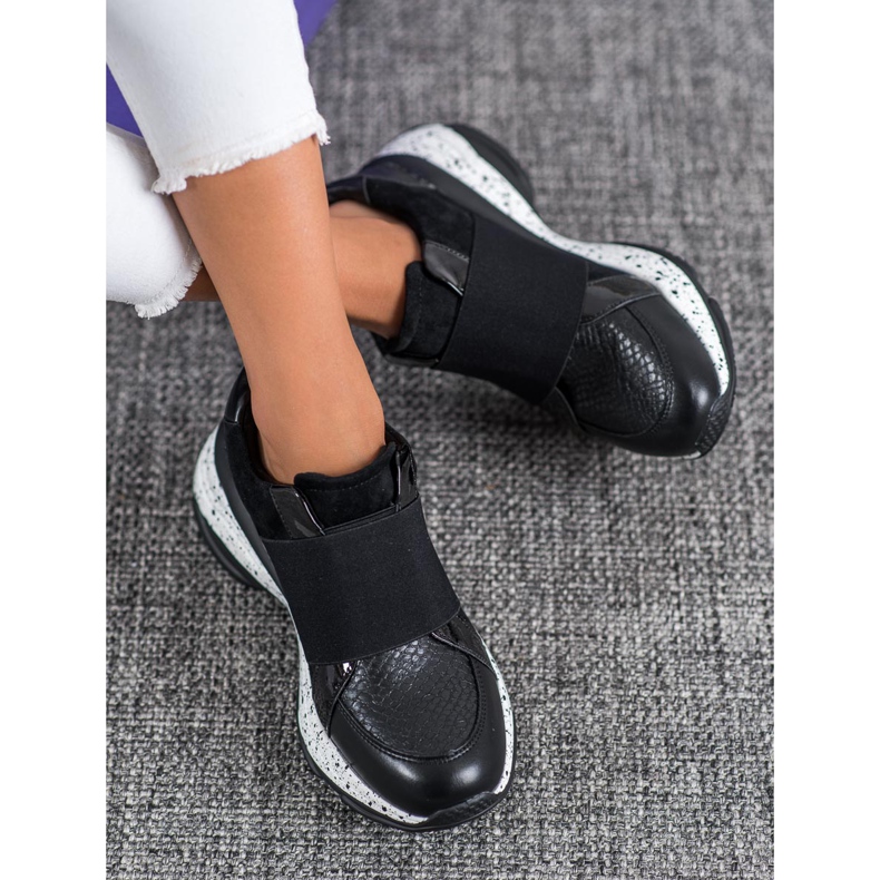 Bestelle Slip-on sneakers på plattformen svart 2