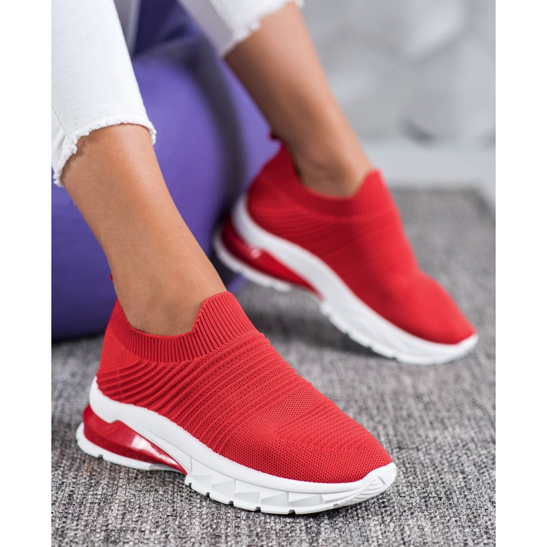 SHELOVET Textil Slip-On sneakers röd 1