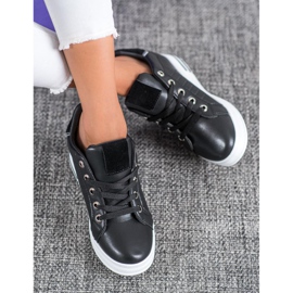 SHELOVET Svarta Wedge Sneakers 1