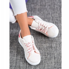 SHELOVET Trendiga sportskor vit röd 1