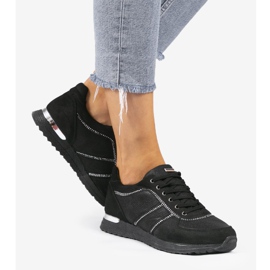 Svarta sportskor i eko-mocka 6162-Y 1