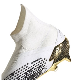 Adidas Predator 20+ Sg M FW9176 fotbollsskor grå / silver, vit, svart, guld vit 2