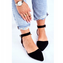 SEA Kvinnors svarta platta ballerinor med bälte med Allison Spitz 2