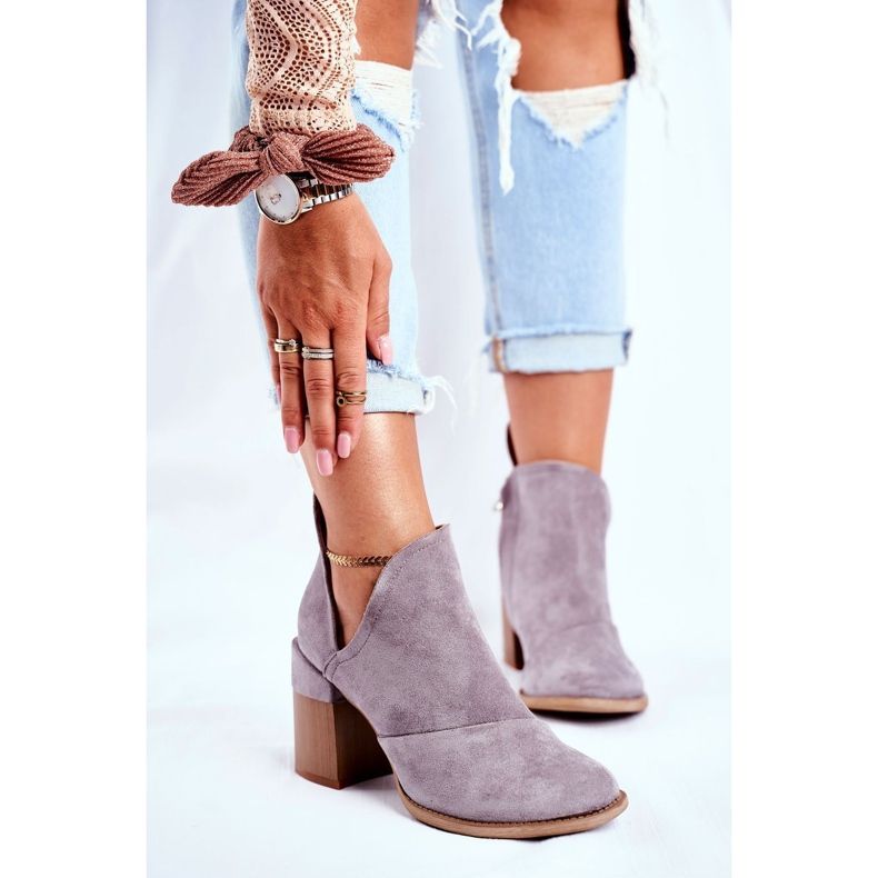 MSMG Damskor på en häl Grå Meliori -snitt 1