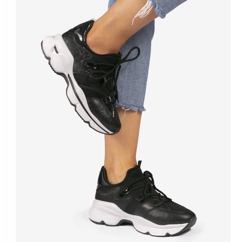 Svarta Lycra sneakers C947 2
