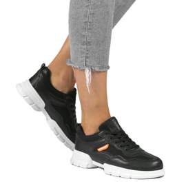 Svarta trendiga sportskor C051 1