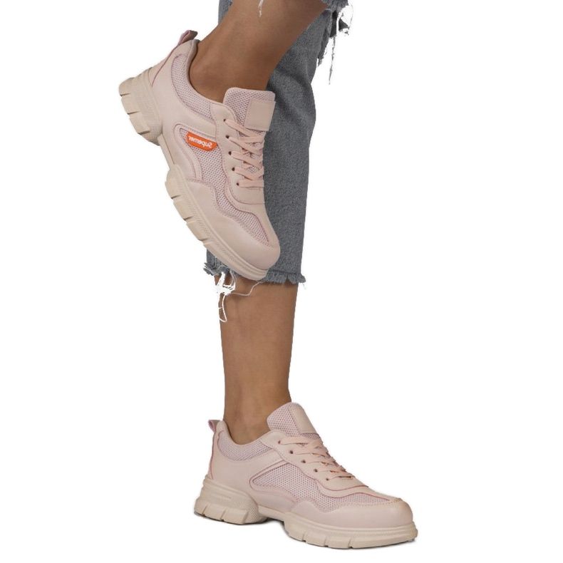 Rosa trendiga sportskor C051 1