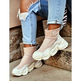 Kvinnors höga sportskor Big Star White GG274608 vit 1