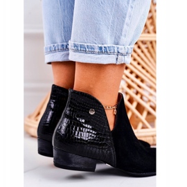 Damstövlar Maciejka Leather Black Snake 04091-72 svart 2