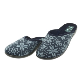 Velour tofflor Adanex 25405 Marinblå 2